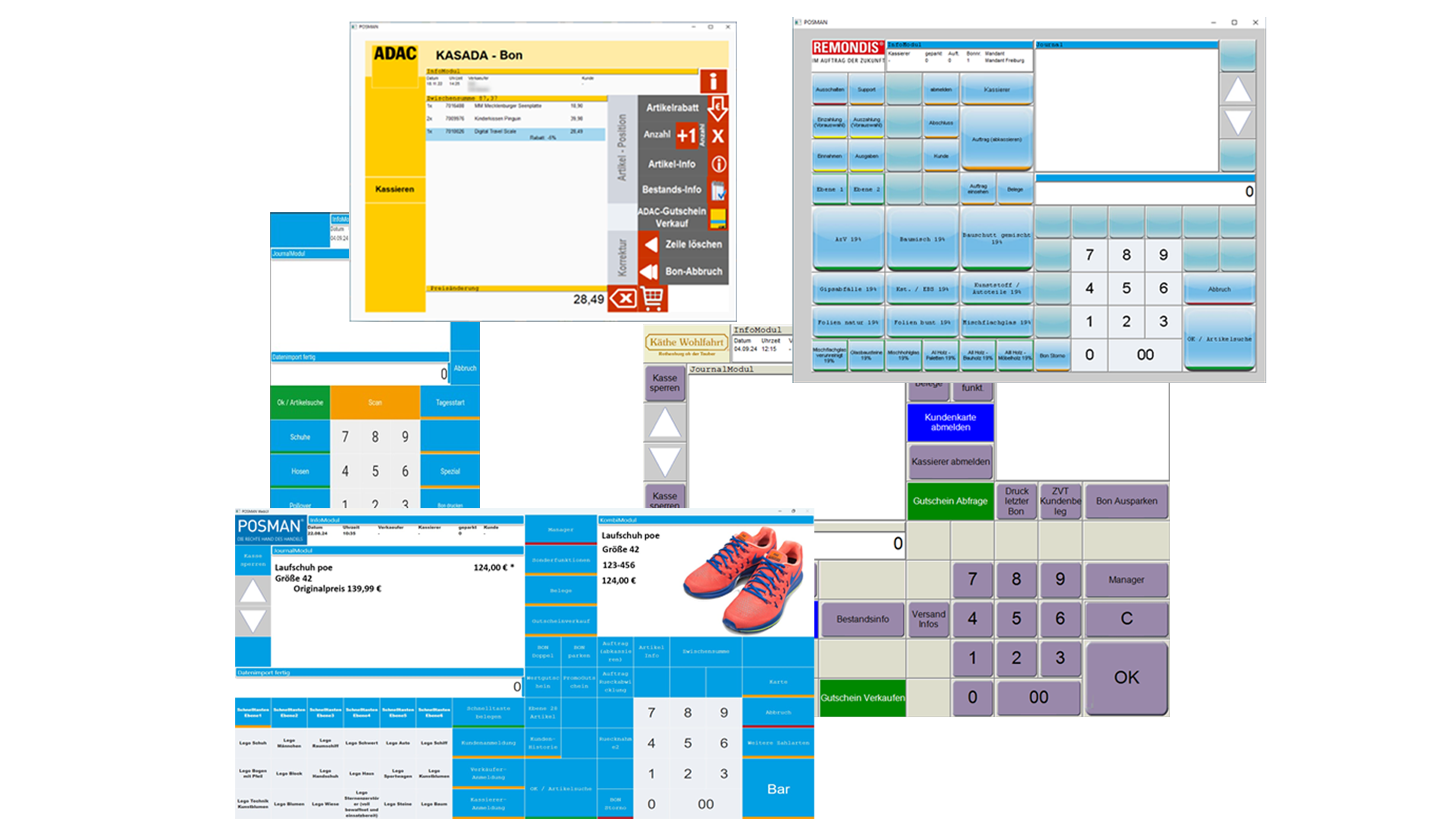 Inidividuelle Kassenlayouts POSMAN