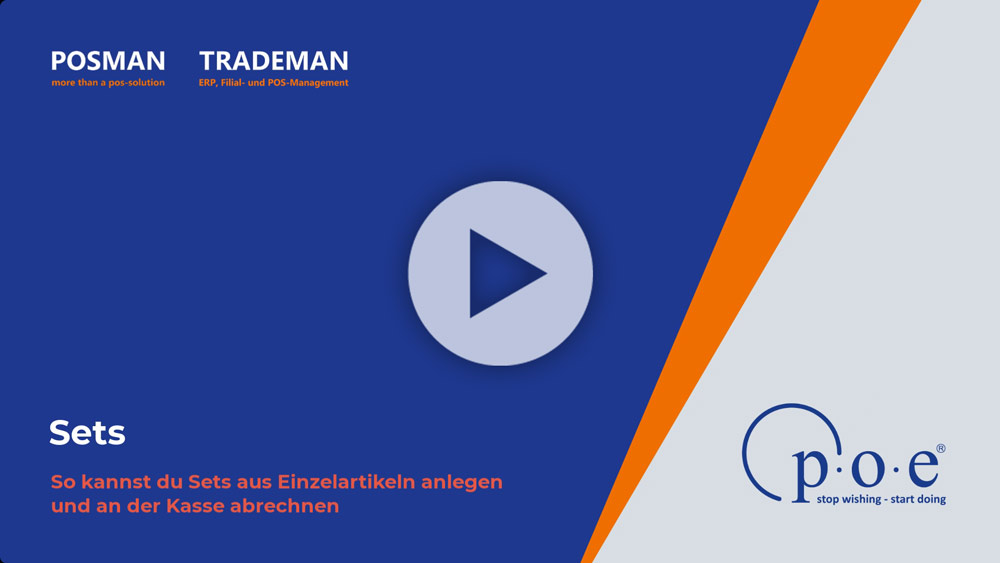 Video Sets anlegen und an der POS Kasse abrechnen